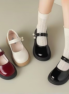 女童黑色皮鞋公主鞋2026春夏新款儿童玛丽珍鞋学生中大童演出鞋子