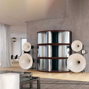 玻璃钢T618家庭影院音响喇叭落地音箱喇叭花号角专业双8寸外壳