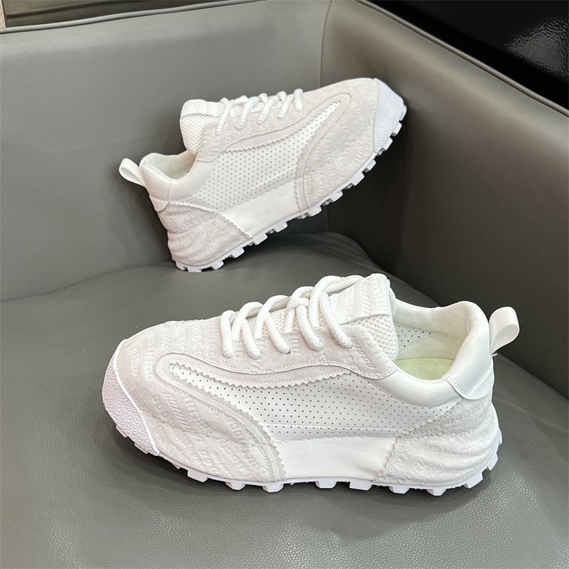 男鞋春夏季2f024新款真皮透气老爹鞋百搭厚底增高鞋男款运动休闲