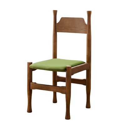 中古风家用餐椅子法式轻奢实木靠背椅设计师高级梳妆椅软包书桌椅