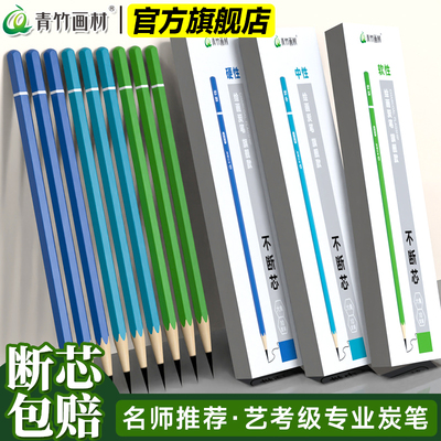 青竹炭笔美术生专用软碳素描工具笔绘画软碳笔铅笔碳铅速写笔中碳
