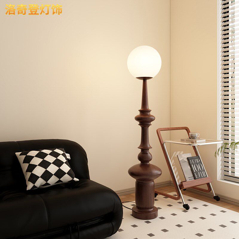 意大利复古客厅落地摆件电视柜沙发旁中古高级感卧室床头装饰灯