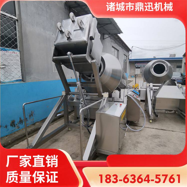 升降式牛肉真空滚揉机 自动出料真空滚揉机设备 猪肘子真空腌制机