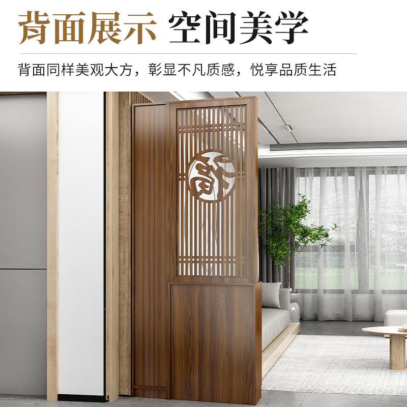 高档实木屏风隔断客厅玄关柜进门遮挡隔断柜入户门鞋柜置物架一体