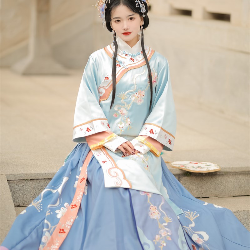 复古中式婚礼喜娘伴娘服古装女秀禾少奶奶绣花公主小姐民国风汉服