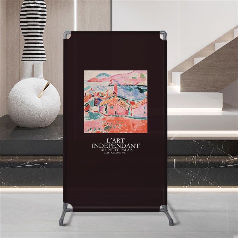 北欧屏风隔断简约客厅小户型卧室家用办公室会展遮挡手绘个性组装