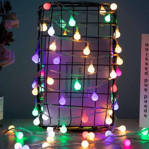 星星灯串客厅装饰氛围灯露营野餐生日浪漫布置球形彩灯满天星串灯