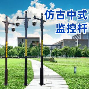 监控杆景区路灯杆花园旅游景点户外监控立杆监控器支架旋转360度