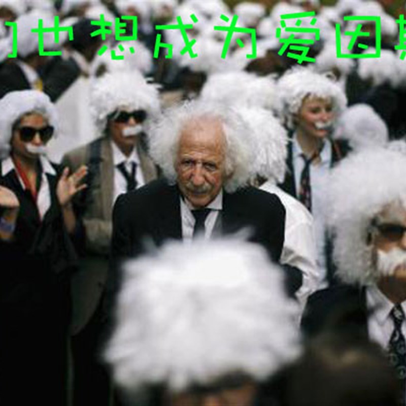 爱因斯坦假发爆炸头逼真蓬松白色儿童成人舞台演出表演科学家道具