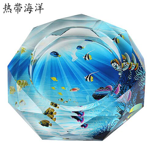 时尚 水晶烟灰缸 创意礼品特大号精品欧式 烟灰缸 个性家居