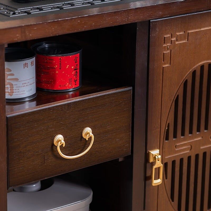 悠阳可移动茶桌茶台家用茶车阳台茶几功夫烧水壶一体茶水柜茶具盘