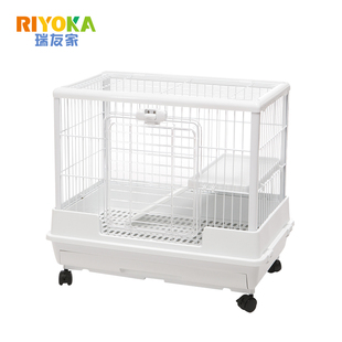 瑞友家中小号豪华宠物兔笼兔窝小宠别墅68cm高围边天窗单双层抽屉