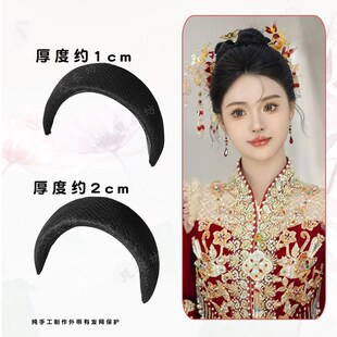 汉服头饰假发颅顶乐垫发板新中式秀禾新娘化妆师专用高颅顶盘发