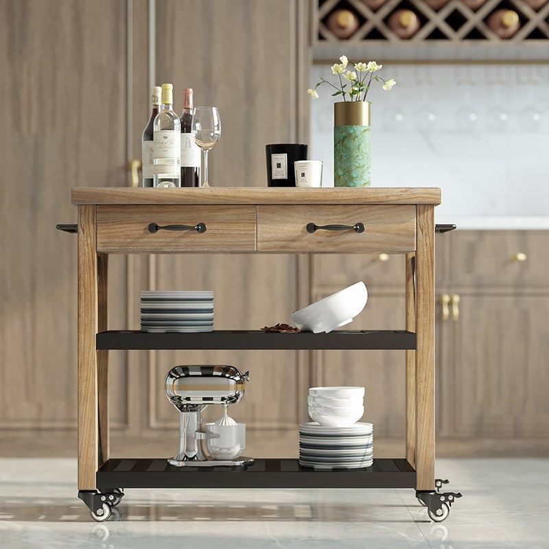 开放式中岛台实木餐边柜美式厨房橱柜备餐桌一体可移动料理小吧台,住宅家具,岛台,淘宝优惠券,粉丝福利购,淘宝优惠卷