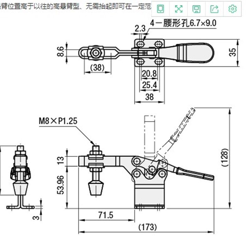 水平式快速夹具 替代MISUMI米思米肘夹MC01H-4快速夹钳 工装夹具