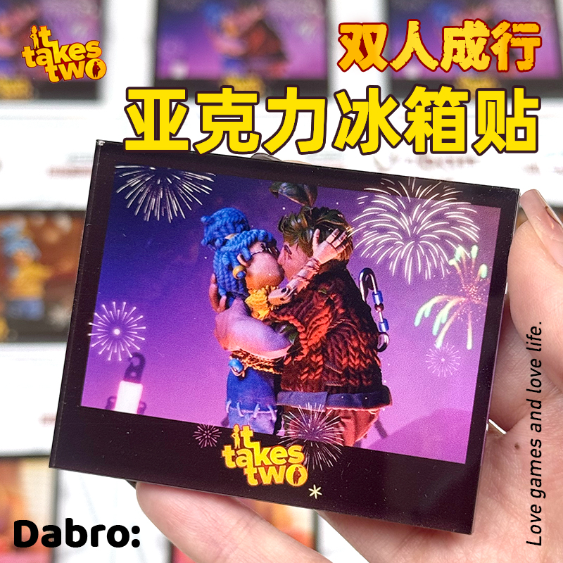 双人成行周边拍立得风格冰箱贴