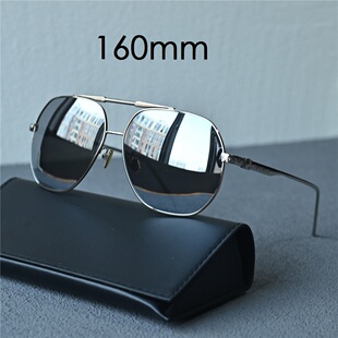 160mm男大脸加宽墨镜偏光太阳眼镜男女蓝水银太阳镜胖子胖脸不夹