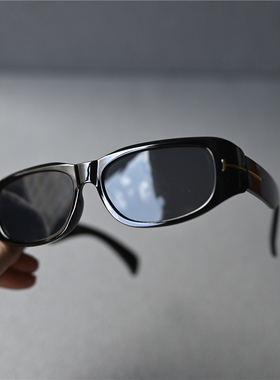 包边男士太阳镜女士黑色玳瑁复古小框墨镜防晒防风包裹式眼镜欧美