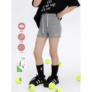 女童运动修身短裤2025夏季新款儿童辣妹设计感高腰抽绳休闲热裤潮