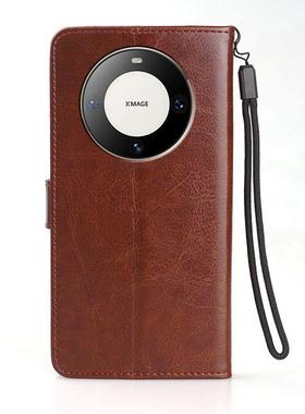 适用华为ALN-AL80手机壳皮夹华为Mate60Pro外壳翻盖保护套6.82英寸PR0全包ALN-ALOO男士MATA防摔POR潮女ALN-A