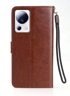 适用 小米2210129SG手机壳皮夹小米13LITE保护套6.55英寸小米13青春版外壳翻盖XIAOMI插卡钱包款全包磁扣潮女