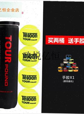 天龙网球 黑罐Pound tour比赛网球 天龙p4  W4个桶装比赛球,