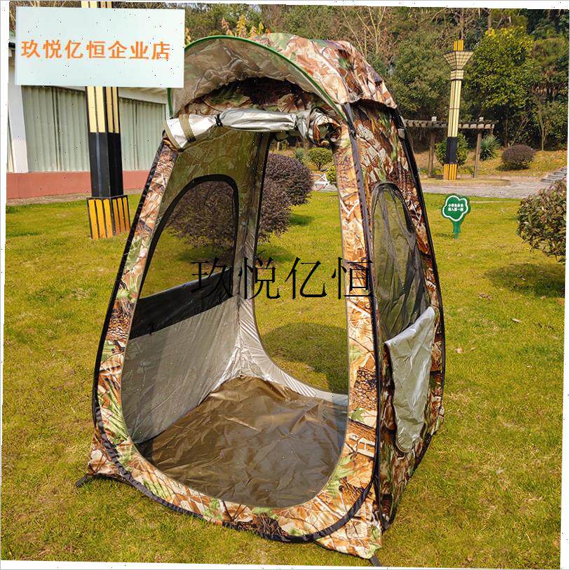 单人钓鱼防雨帐篷户外野外v全自动挡风保暖冬季小冰钓专用账蓬,