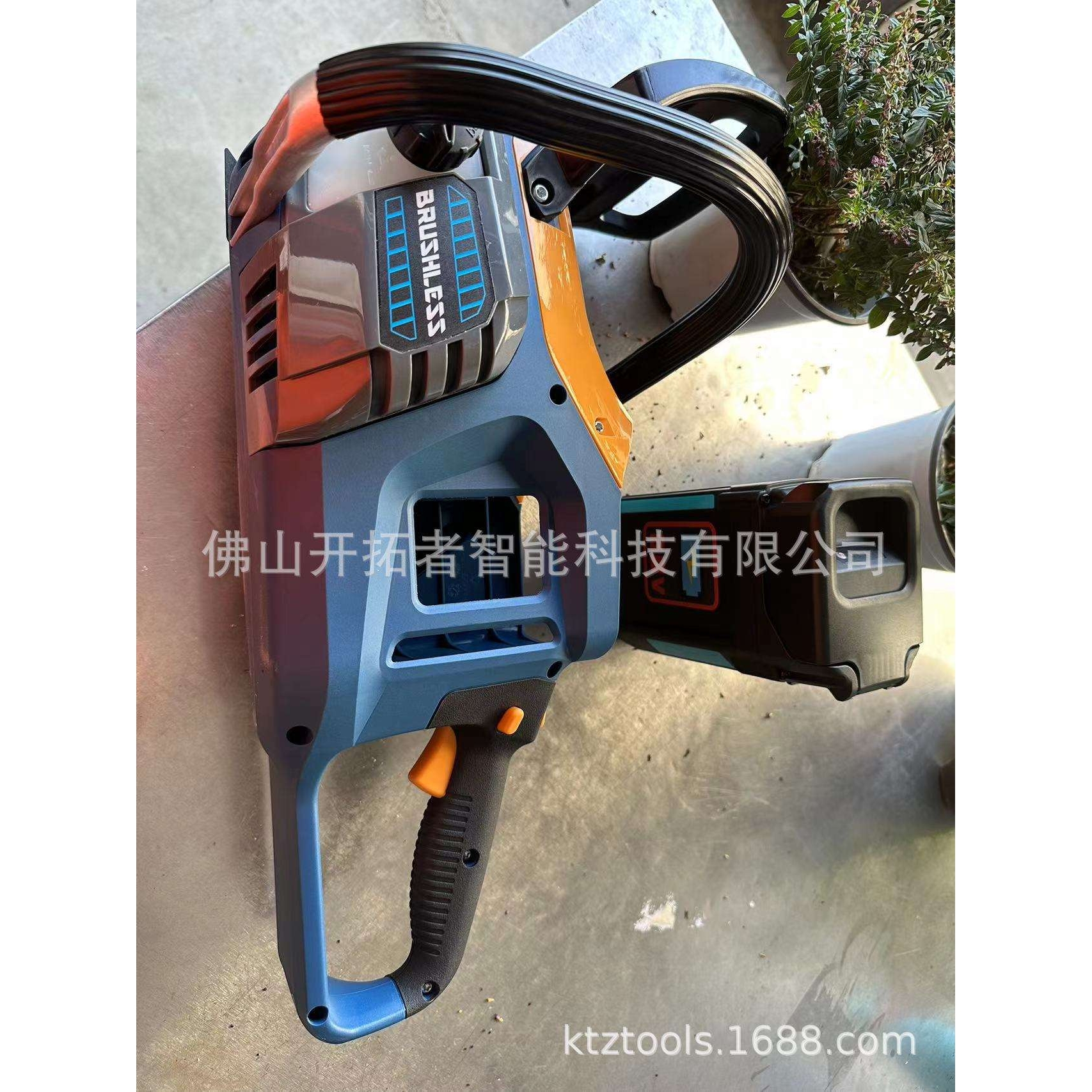 丸崎WQ60V锂电锯60V大功率电链锯手提式伐木锯户外砍树机16寸