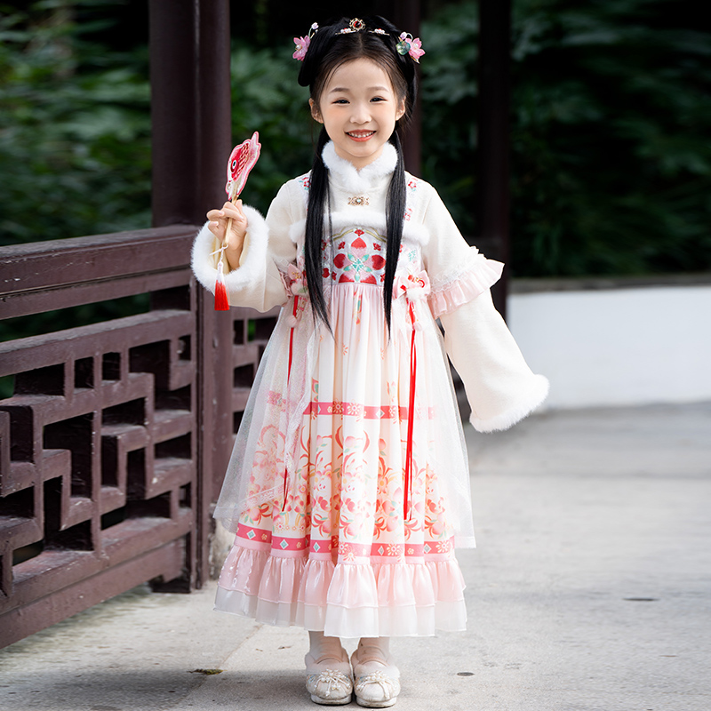 汉服女童秋冬2024新款