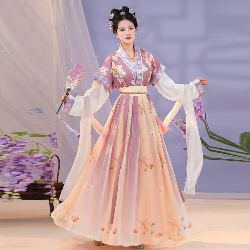 慕晴瑶齐腰百搭女夏季唐制汉服古装原创超仙三件套日常中国全套
