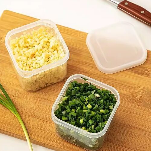 方形食物收纳盒密封保鲜盒厨房冰箱收纳冷冻收纳盒备菜盒家用