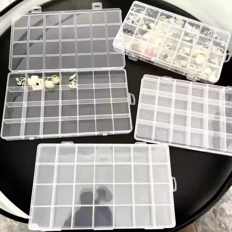 家居多格带盖透明大容量塑料单层图片