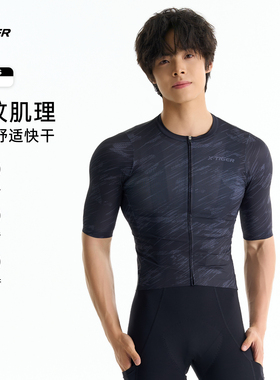 X-TIGER夏季骑行服男短袖公路车自行车透气速干骑行上衣坚毅系列