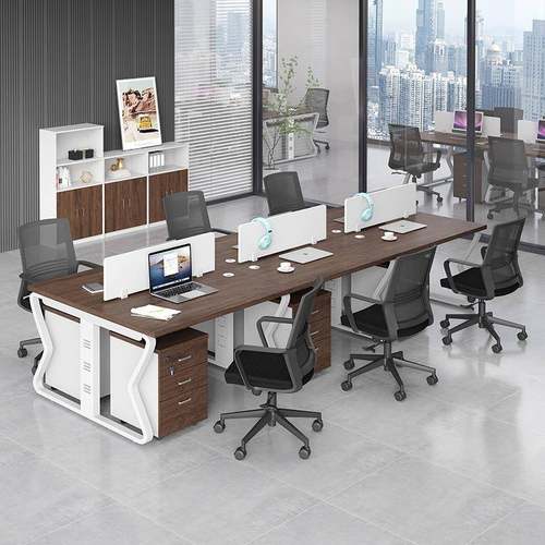 办公家具职员电脑桌双人四人六人位办公桌简约现代桌椅组合屏风