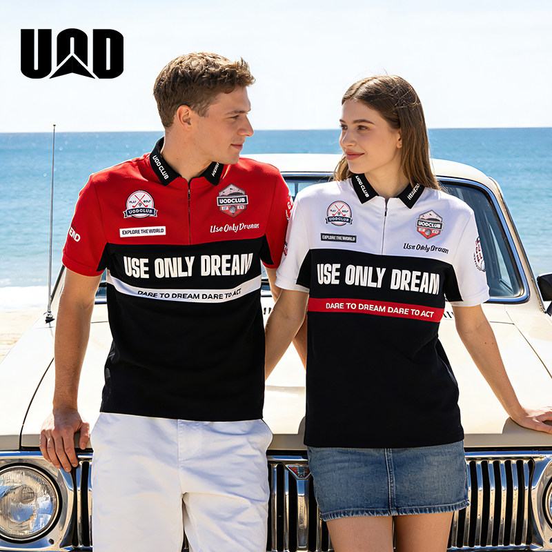 UOD索罗娜凉感男夏季凉感polo衫刺绣大码情侣机能翻领潮牌T恤