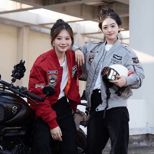 UOD潮牌飞行夹克男复古刺