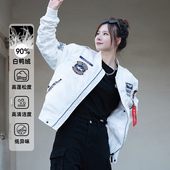 刺绣情侣工装 飞行员夹克加厚棒球服大码 外套 羽绒服男短款 UOD冬季