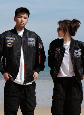 UOD2025新款夹克刺绣情侣款春秋季宽松百搭休闲外套时尚