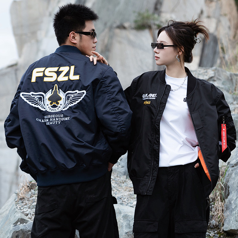 UOD2025新款休闲男女情侣夹克外套潮流春秋时尚飞行员夹克棒球服,男装,夹克,淘宝优惠券,粉丝福利购,淘宝优惠卷
