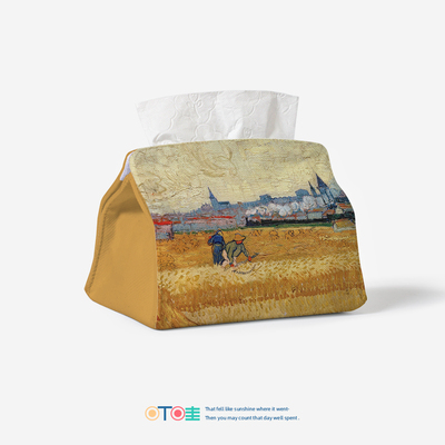 叮哇梵高油画艺术纸巾盒