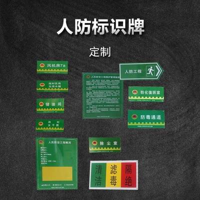 人民防空标识人防指示牌人防民防制度标牌人防地下室标牌