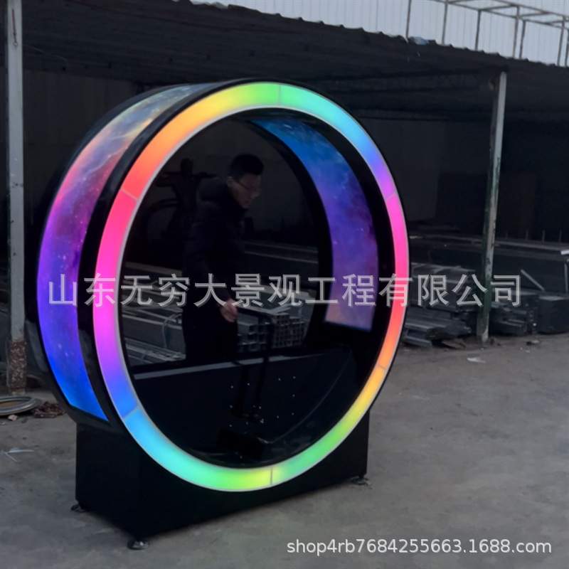 无动力脚踩喷泉单车 互动脚踏发电发光单车 脚踩发电水车划船机