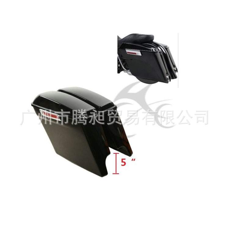 改装件哈雷旅游公路滑翔FLHT改装边箱带锁双灯后侧边箱 14 - 17