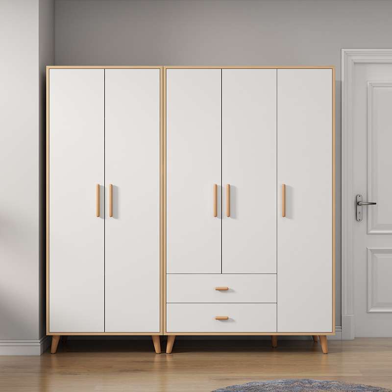 全实木衣柜家用卧室原木对开门小户型儿童两三门收纳储物柜爽小爽