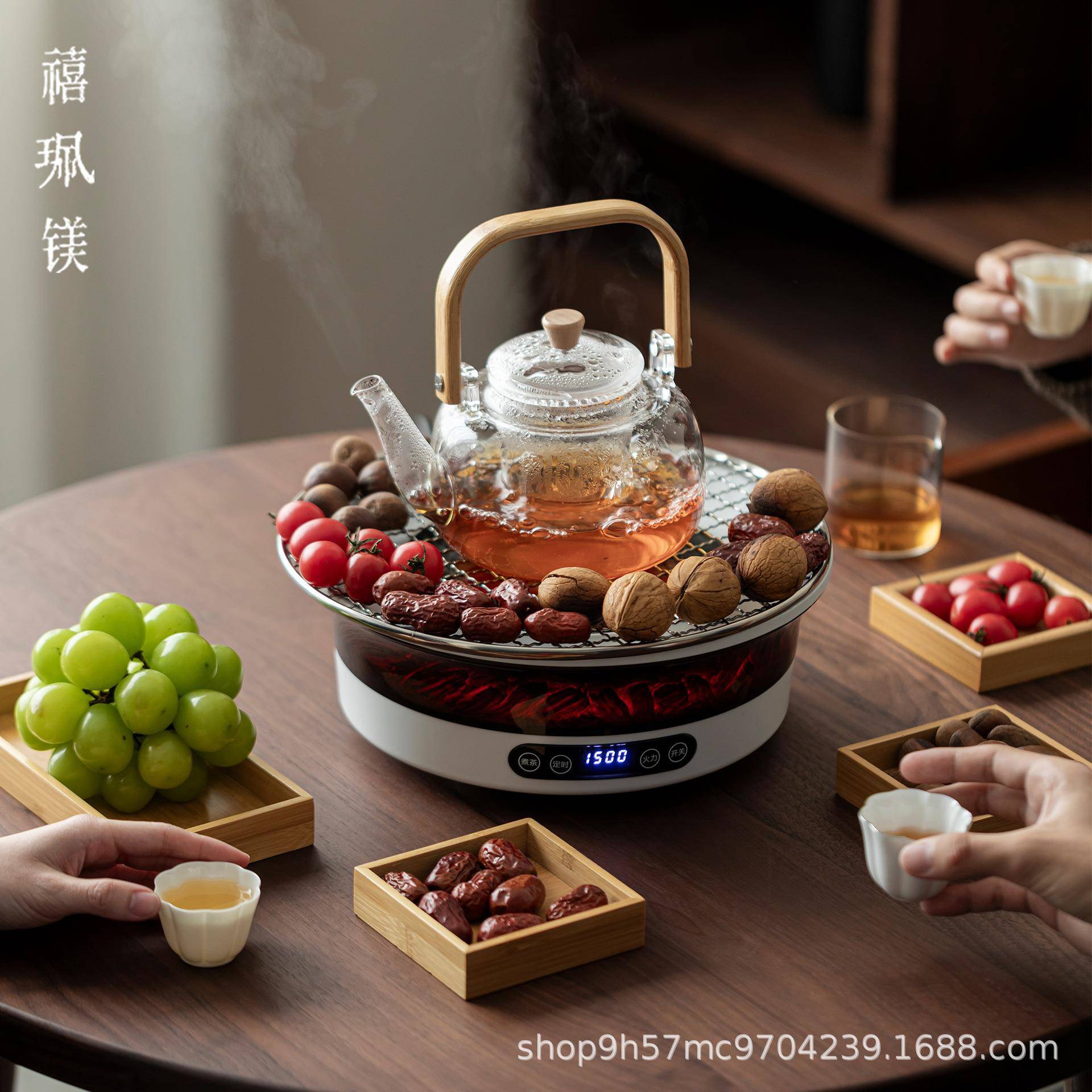 禧珮镁煮茶电陶炉茶室围炉家用电茶炉无烟煮茶器煮茶炉多功能烤奶