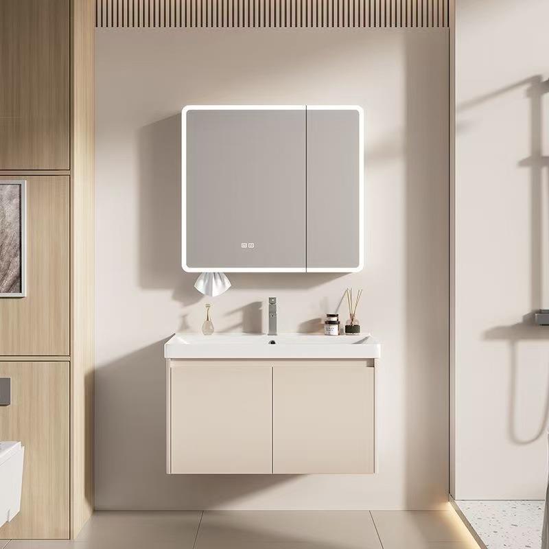 潮州加厚蜂窝铝圆弧浴室柜陶瓷一体盆组合加深洗手台洗脸洗漱盆柜