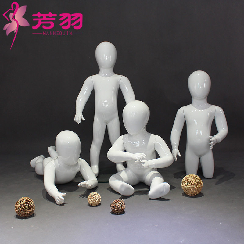 婴儿模特道具儿童全身亮白小孩童装婴儿试衣假人橱窗展示道具