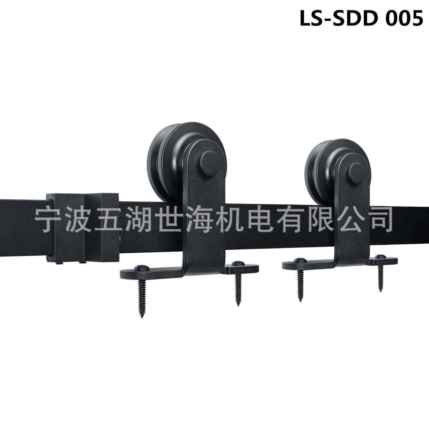 单门谷仓门推拉门五金美式移门轨道滑轮吊轮滑轨推拉门吊轨