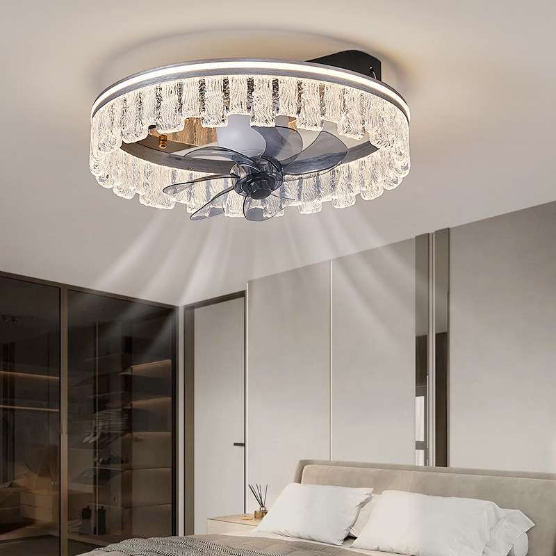 风扇灯现代简约2025新款吸顶灯风扇一体卧室房间电扇灯客厅灯
