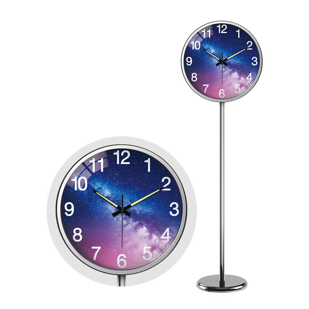 夜光立地钟欧式客厅 个性落地钟静音时尚 创意站地时钟卧室14英寸